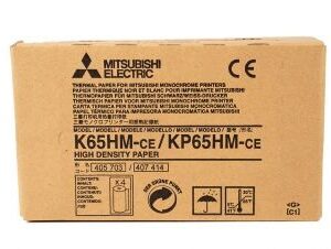 Mitsubishi Electric K65HM-CE / KP65HM-CE 110 mm x 20m Thermorolle High Density Thermal Printer Paper - Image 2
