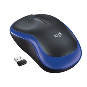 Logitech M185 Belaidė pelė, RF Wireless, 1000 DPI, Juoda/Mėlyna - Image 2