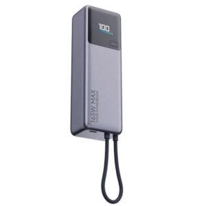 Xiaomi 165W Išorinė baterija (Power Bank) 10000mAh, integruotas kabelis, Pilka - Image 2