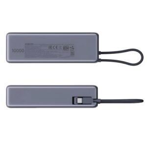 Xiaomi 165W Išorinė baterija (Power Bank) 10000mAh, integruotas kabelis, Pilka - Image 3