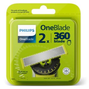 Philips OneBlade 360 QP420/50 Atsarginiai barzdaskutės peiliukai, Sidabrinė/Geltona - Image 2