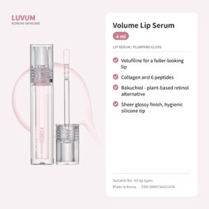 LUVUM Volume Lip Serum lūpų serumas 4 ml - korėjietiškas putlinantis blizgis su kolagenu ir peptidais - Image 2