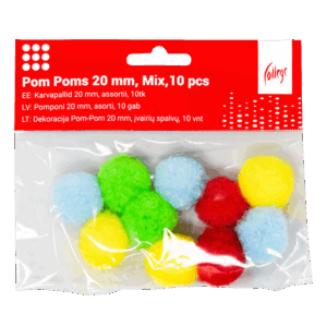 Dekoracija Pom-Pom College 20mm 10vnt