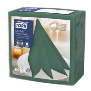 Vakarienės servetėlės Tork LinStyle® kalnų pušų žalumo spalvos