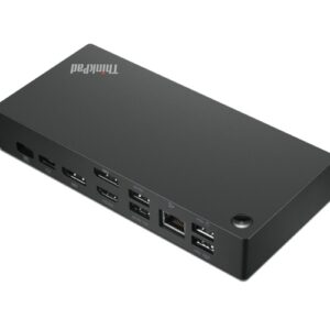 Lenovo ThinkPad Universal USB-C Dock 40AY0135EU Jungčių stotelė, Juoda - Image 1