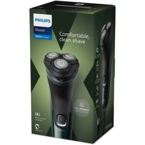 Philips 3000X Series X3002/00 Barzdaskutė, Juoda/Žalia - Image 2