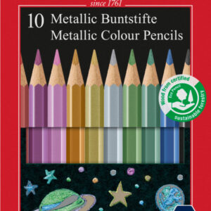 Spalvoti pieštukai Faber-Castell metalic 10 spalvų