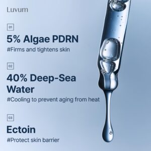 LUVUM Glacial Marine Algae-PDRN veido serumas 30 ml - korėjietiškas serumas su 5 % augaliniu PDRN - Image 4