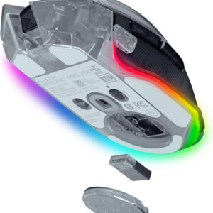 Razer Basilisk V3 Pro 35K Belaidė žaidimų pelė RF Wireless+Bluetooth+USB-A 35000 DPI, Phantom White - Image 3