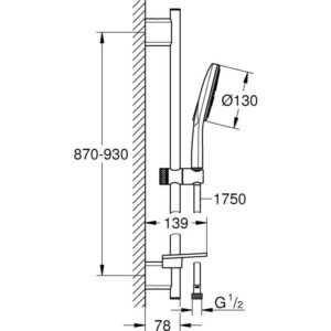 Dušo komplektas Grohe RAINSHOWER SMARTACTIVE 130, 26578LS0 - Image 2