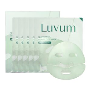 LUVUM Green Citrus Vitamin C Gel Mask Plus hidrogelinė kaukė 5 vnt. - naktinė, su niacinamidu