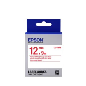 Epson LK-4WRN (C53S654011) Ženklinimo juostelė Standard, Red on White 12mm 9m