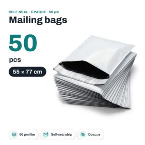 Kurjeriniai vokai, 550 x 770 mm, 50 mk, balti, 50 vnt. - Image 2