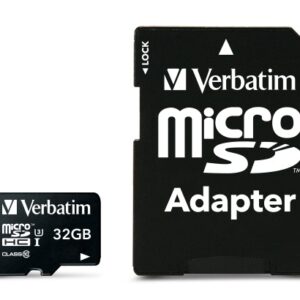 Verbatim 47041 Pro U3 Micro SDHC Atminties kortelė 32GB + microSD į SD Adapteris