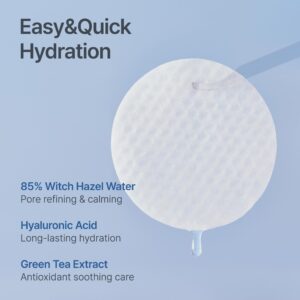 LUVUM Witch Hazel Hyaluronic Toner Pad tonizuojantys padeliai 60 vnt. - su raganine lazdyne, pH 5,5 - Image 5