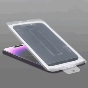 Grūdintas stiklas Full Glue Privacy Easy-Stick Box, skirtas iPhone 17 PRO MAX, JUODAS - Image 5