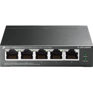 TP-Link TL-SG105MPE 5-Port Gigabit Easy Smart Šakotuvas su 4-Port PoE+