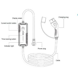 Įkrovimo laidas 220V - type 2 ( 16A, 1 fazė 3,6 kW) su Wifi, programėles funkcija - Image 5