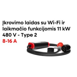 Įkrovimo laidas 480 V - type 2 ( 16A, 3 fazės 11 kW) su Wi-fi - Image 2