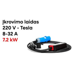 Įkrovimo laidas tesla mašinai iš JAV ( 32A, 1 fazė 7.2 kW) - Image 2