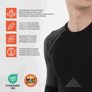 Vyriškas termo apatinių komplektas su minkštu flisu viduje HEAT BOOSTER su minkštu flisu viduje, M/L dydis juodos spalvos - Image 5