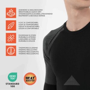 Vyriškas termo apatinių komplektas su minkštu flisu viduje HEAT BOOSTER su minkštu flisu viduje, XL/XXL dydis juodos spalvos - Image 5