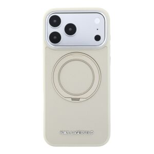 Karl Lagerfeld PU Saffiano dėklas su žiediniu stovu ir MagSafe funkcija, skirtas iPhone 18 Pro, smėlio spalvos - Image 2