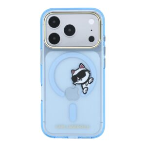 Karl Lagerfeld IML Choupette Peekaboo Magsafe dėklas, skirtas iPhone 18 Pro Max, mėlynas - Image 2