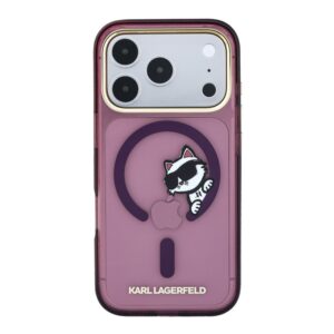 Karl Lagerfeld IML Choupette Peekaboo Magsafe dėklas, skirtas iPhone 18 Pro, bordo spalvos - Image 2