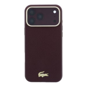 Lacoste PU odos Champs Elysees auksinio logotipo MagSafe dėklas, skirtas iPhone 18 Pro Max, bordo spalvos - Image 2