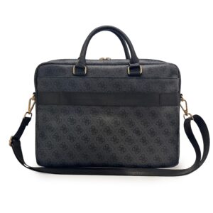 Guess PU 4G Stripe Metal Logo kompiuterio krepšys 14" juodas