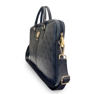Guess PU 4G Stripe Metal Logo kompiuterio krepšys 14" juodas - Image 2