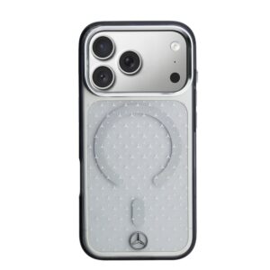 Mercedes PC/TPU Star Pattern MagSafe dėklas, skirtas iPhone 18 Pro Max, skaidrus/juodas - Image 2