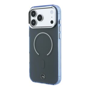 Mercedes PC/TPU dvigubo sluoksnio MagSafe dėklas, skirtas iPhone 18 Pro, antracito/mėlynos spalvos