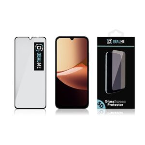 OBAL:ME 5D stiklinis ekrano apsauginis stiklas, skirtas Xiaomi Redmi 17C 4G/5G, juodas - Image 2