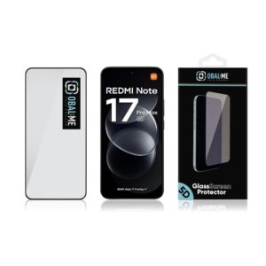 OBAL:ME 5D stiklinis ekrano apsauginis stiklas, skirtas Xiaomi Redmi Note 17 Pro Max 5G, juodas - Image 2