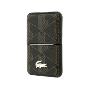 Lacoste PVC mišinio „Monogram Petit Pique“ „MagSafe“ piniginė su stovu, ruda - Image 2