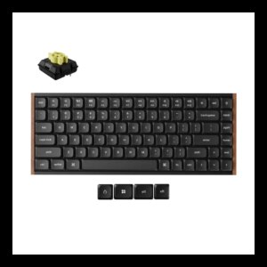 Keychron K3 Ultra Wireless Belaidė Žaidimų Klaviatūra | Black, Keychron Milk POM Banana