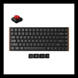 Keychron K3 Ultra Wireless Belaidė Žaidimų Klaviatūra | Black, Keychron Milk POM Red