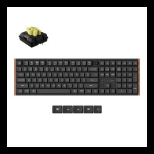 Keychron K5 Ultra Wireless Belaidė Žaidimų Klaviatūra | Black, Keychron Milk POM Banana