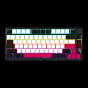 LORGAR Pro KBP7075W Wireless Belaidė Žaidimų Klaviatūra | Black, Toxic Purple