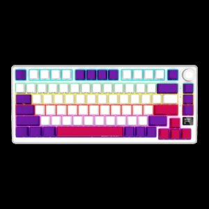 LORGAR Pro KBP7075W Wireless Belaidė Žaidimų Klaviatūra | White, Toxic Purple
