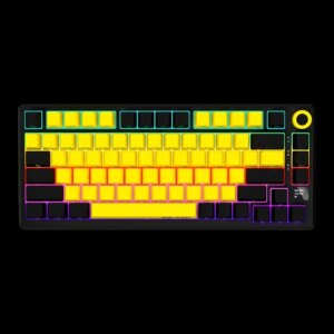 LORGAR Pro KBP7075W Wireless Belaidė Žaidimų Klaviatūra | Yellow, Toxic Purple