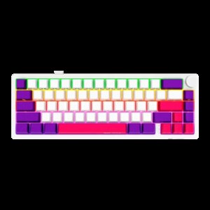 LORGAR Pro KBP70MW Wireless Belaidė Žaidimų Klaviatūra | White, Toxic Purple