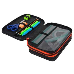Forminis trijų skyrių penalas su priedais CoolPack Jumper 3 Grey Ball - Image 2