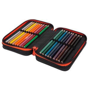 Forminis trijų skyrių penalas su priedais CoolPack Jumper 3 Grey Ball - Image 3