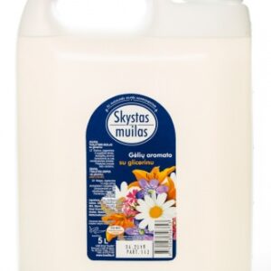 Muilas, skystas, gėlių kvapo,  su glicerinu, be dažiklių, 5l