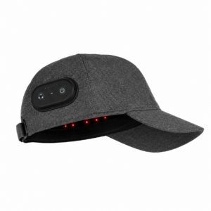 Lunni Red and Near-infrared Light Therapy Cap Grey Denim - Image 2