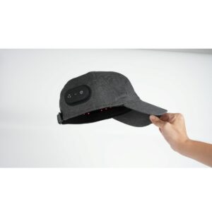 Lunni Red and Near-infrared Light Therapy Cap Grey Denim - Image 4