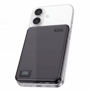 Ksix Powerbank Magslim 5000 mAh Magnetic USB-C PD 20W Digital display Black - Image 3